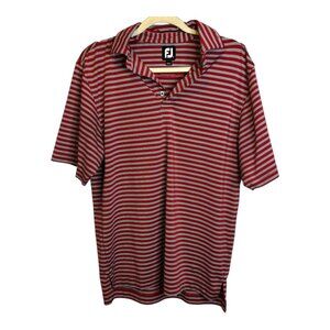 FootJoy Shirt Men's Size Small Polo Outdoor Stripes Red Black White